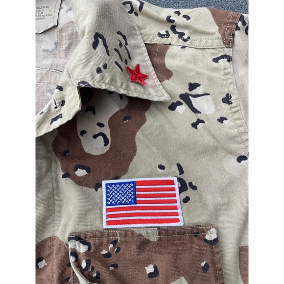 Military Shirt Medium Regular Chocolate Chip Camo With Large Patch On The Back - Picture 2 of 6